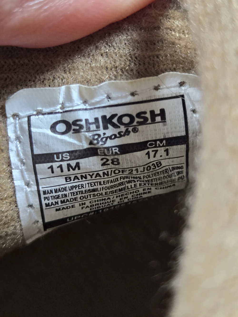 OshKosh Bgosh chunky rubber